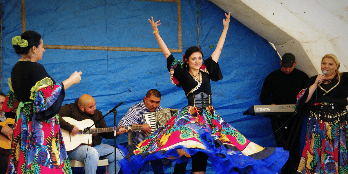 Women performing as part of Refugee Festival Scotland