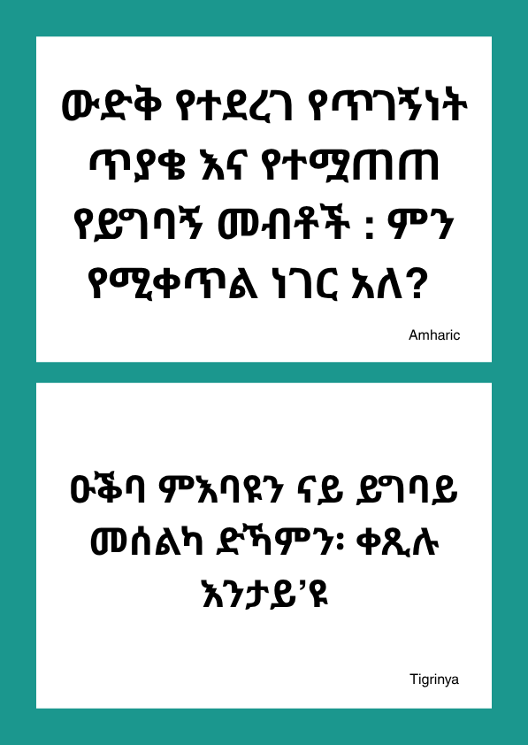 Thumbnail for Amharic and Tigrinya refused asylum leaflet