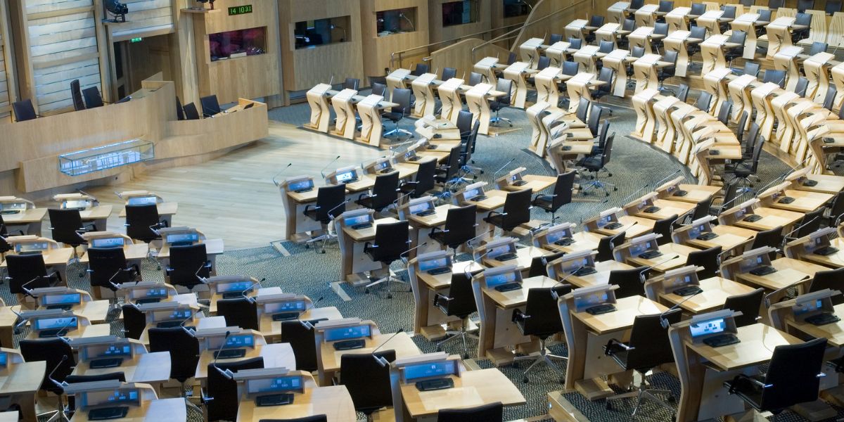 Scottish parliament debating chamber
